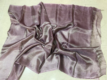 Pure Tissue Tussar Silk Saree | Light Lavender
