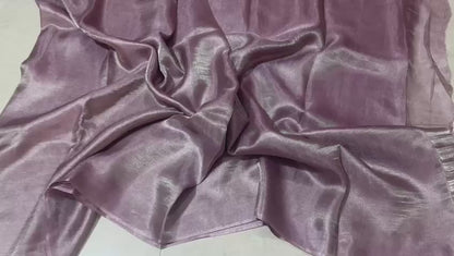 Pure Tissue Tussar Silk Saree | Light Lavender